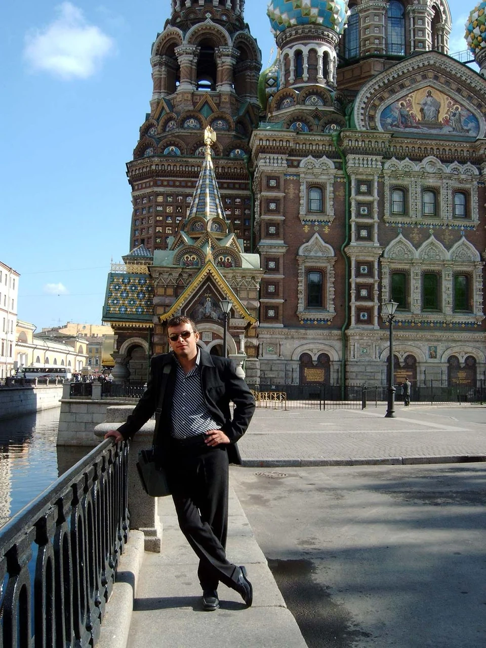 Sasha Rojnik on tour in Saint Petersburg in 2003