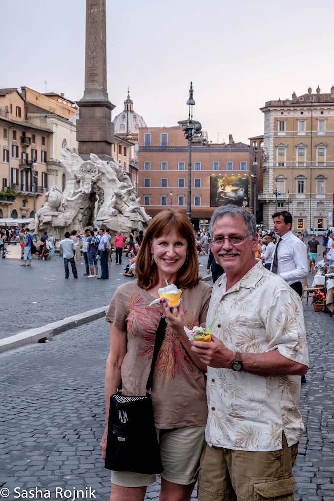 Mike and Liz at Piazza Navona